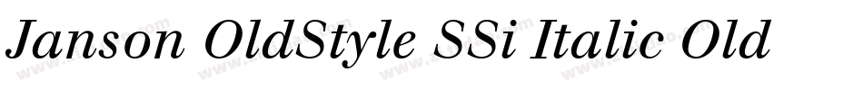 Janson OldStyle SSi Italic Oldstyle Figures字体转换